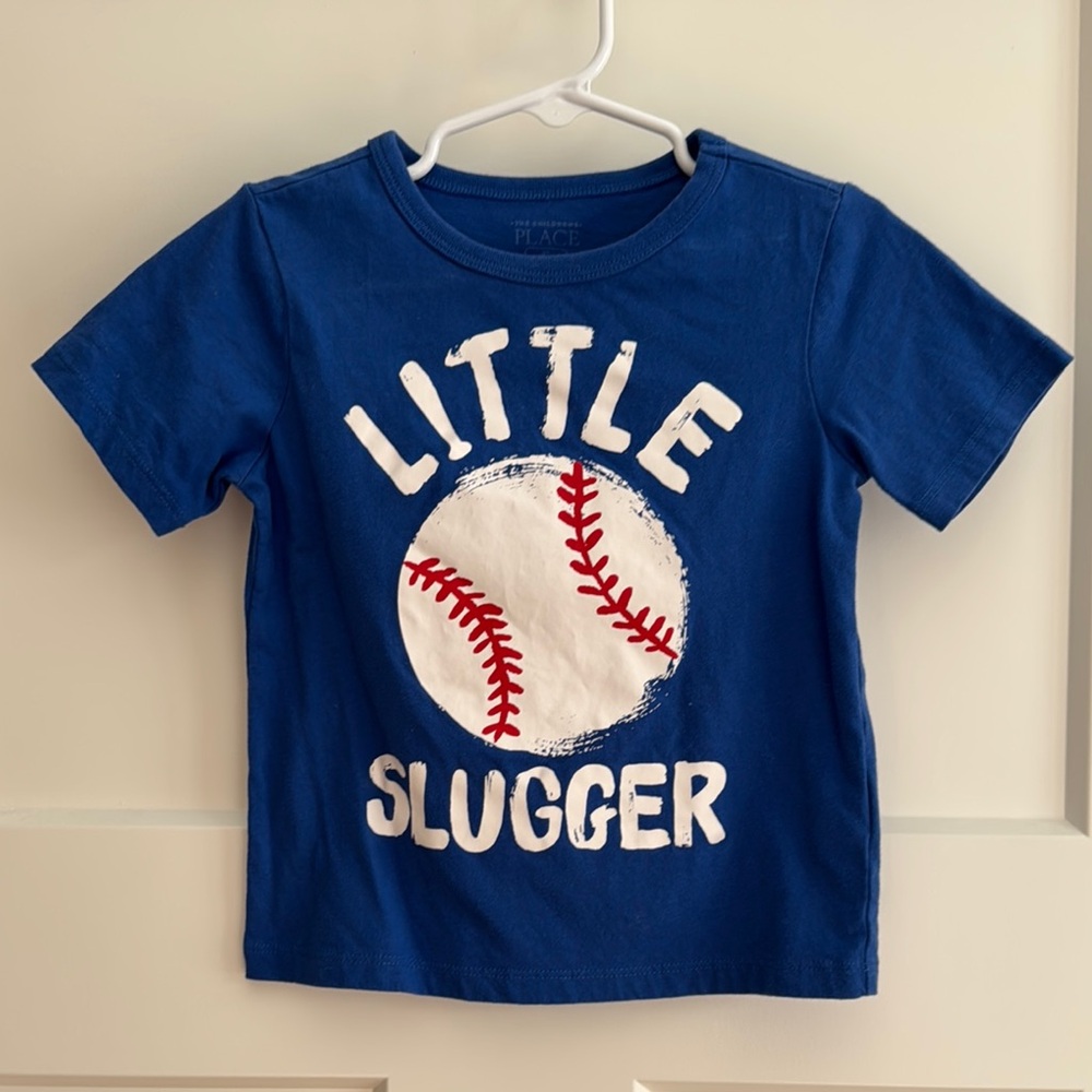 The Children's Place Blue and White Baseball Tee